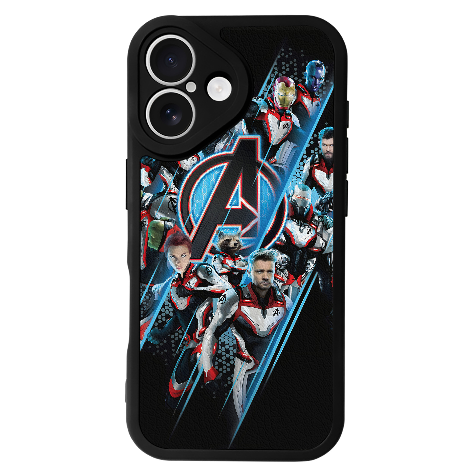 （画像用） アベンジャーズ The Avengers 【iPhone 16シリーズ対応】シリコンスマホケース（レザー調） 材質：シリコン